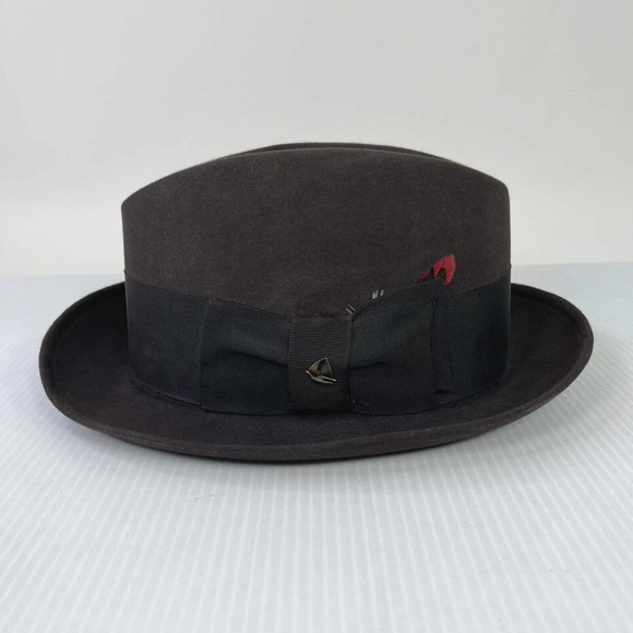 Disney Hat New York Gold label Beaver Twenty Size 7 Vintage Fedora Dark Hats